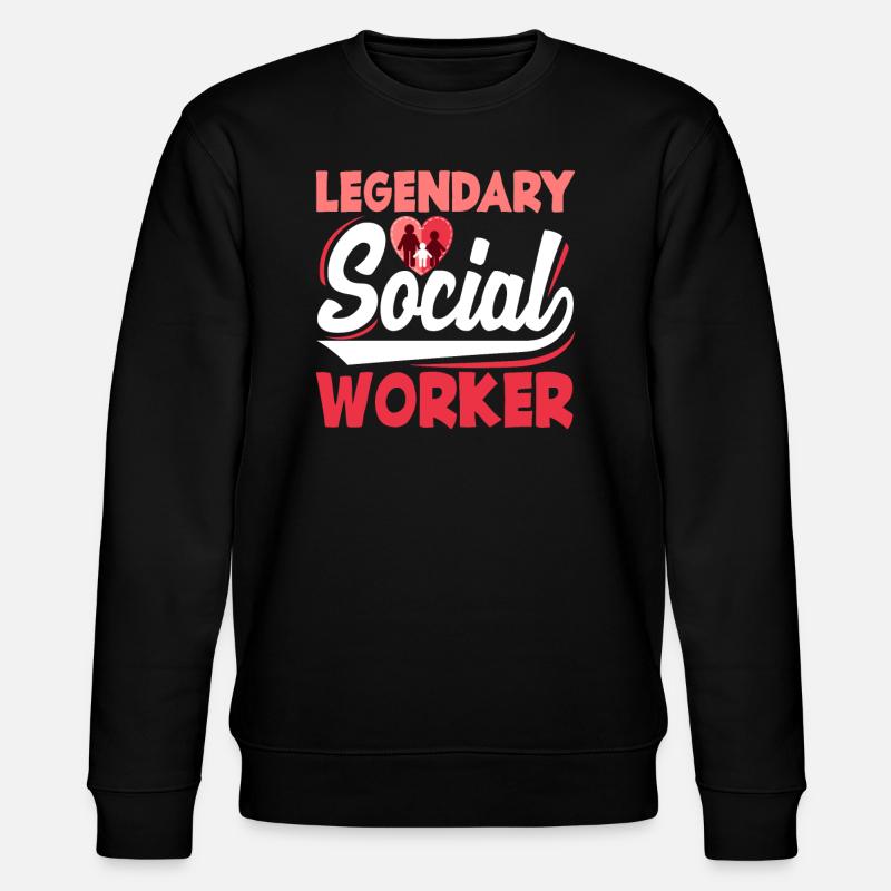 Legendary social worker - Stanley/Stella CHANGER Unisex Organic Sweatshirt - black