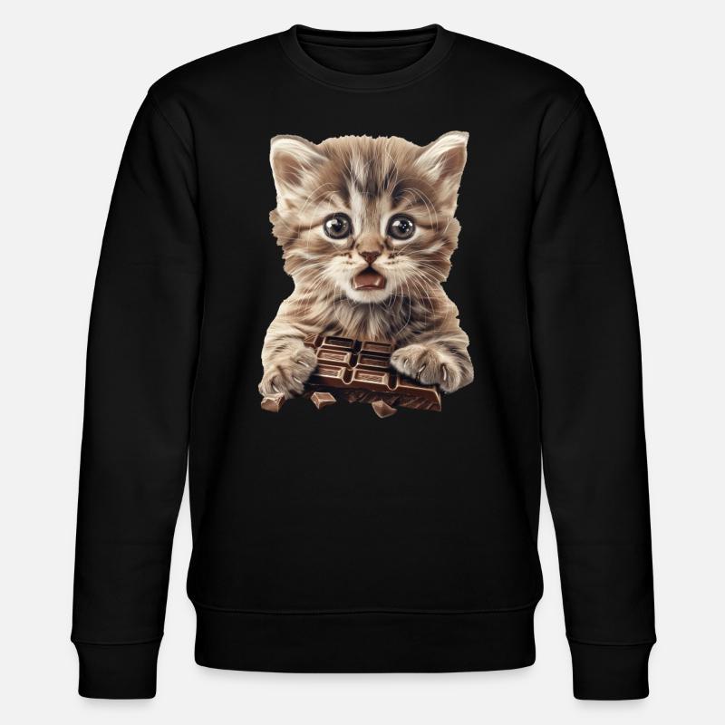 Katze - Stanley/Stella Unisex Bio-Sweatshirt CHANGER  - Schwarz