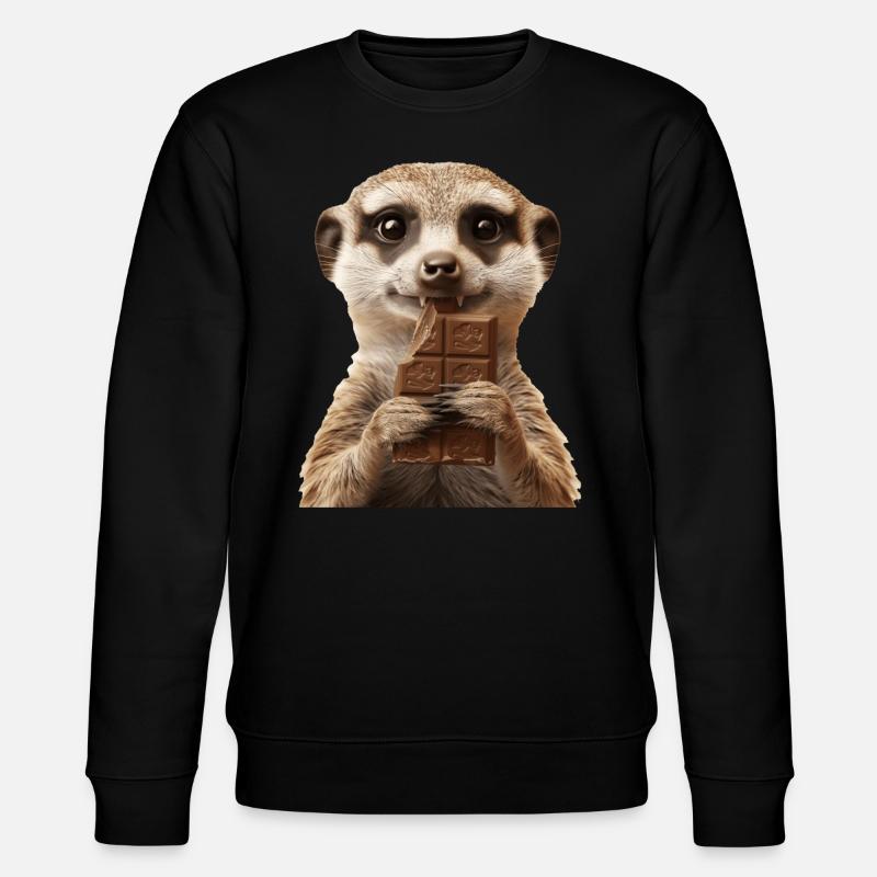 Erdmännchen - Stanley/Stella Unisex Bio-Sweatshirt CHANGER  - Schwarz