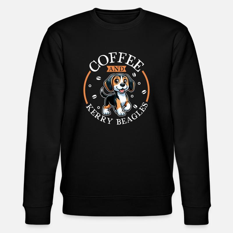 Coffee and Kerry Beagle - Stanley/Stella CHANGER Unisex Organic Sweatshirt - black
