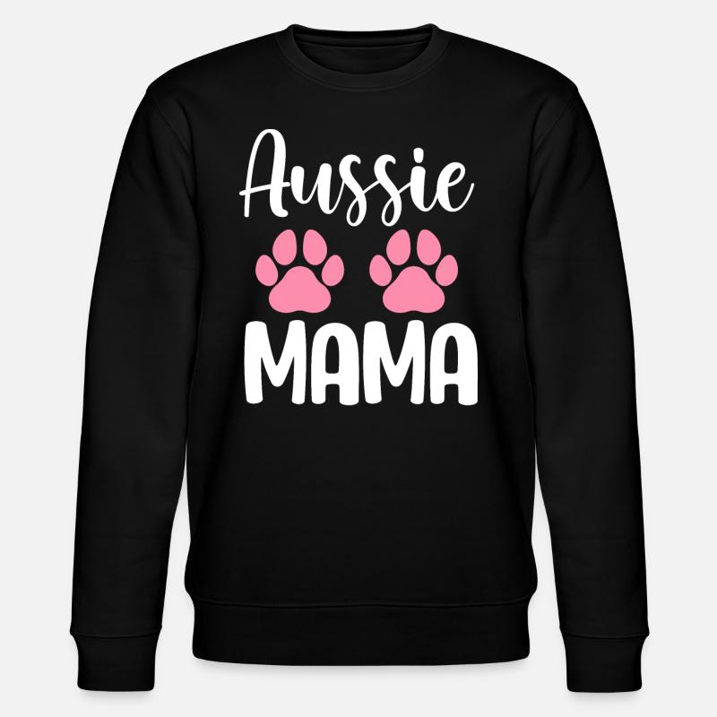Australian Shepherd Mama Aussie Mama - Stanley/Stella Unisex Bio-Sweatshirt CHANGER  - Schwarz