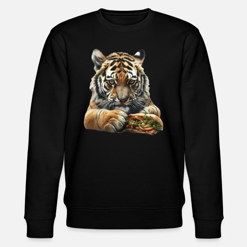 Tiger - Stanley/Stella Unisex Bio-Sweatshirt CHANGER  - Schwarz