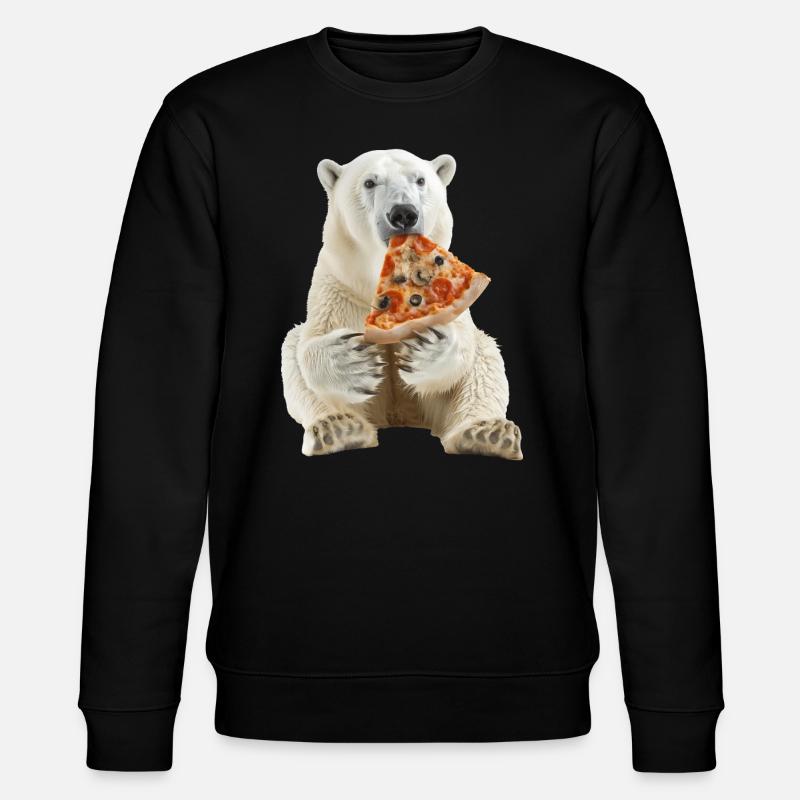 Eisbär - Stanley/Stella Unisex Bio-Sweatshirt CHANGER  - Schwarz
