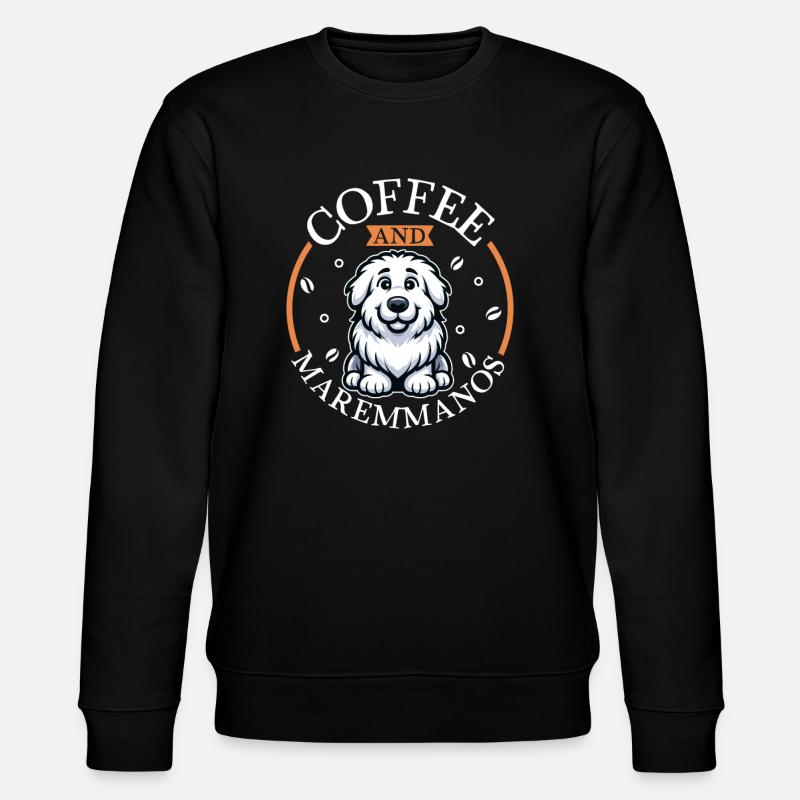 Café et Berger Maremme-Abruzzes - Sweat bio CHANGER Stanley/Stella Unisexe - noir