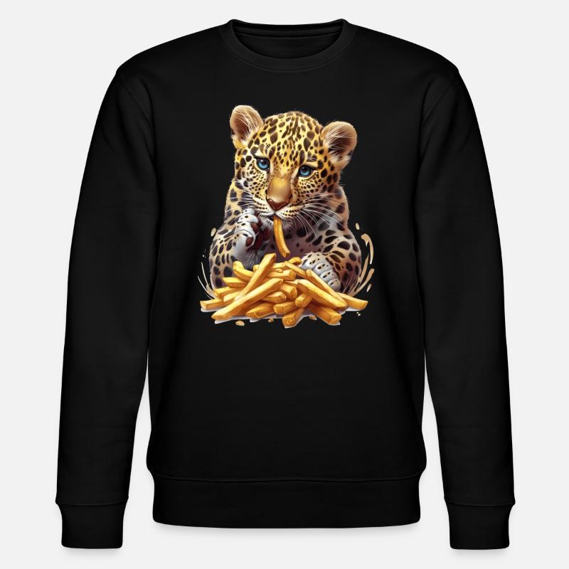 Leopard - Stanley/Stella Unisex Bio-Sweatshirt CHANGER  - Schwarz