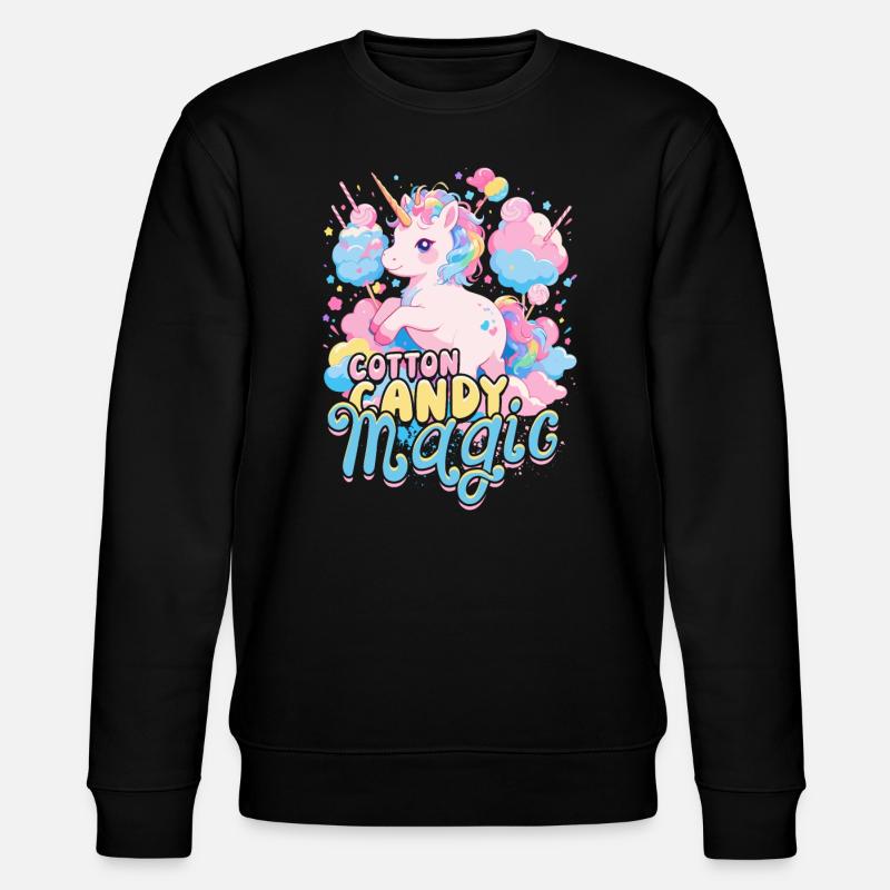Zuckerwatte Cotton Candy Magic - Stanley/Stella CHANGER Unisex Organic Sweatshirt - black