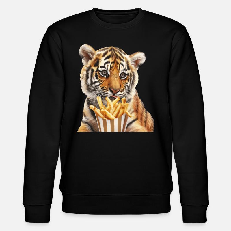 Tiger - Stanley/Stella Unisex Bio-Sweatshirt CHANGER - Schwarz