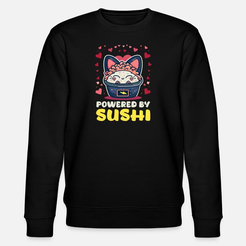 Sushi Roll Powered By Sushi - Stanley/Stella CHANGER Unisex Organic Sweatshirt - black