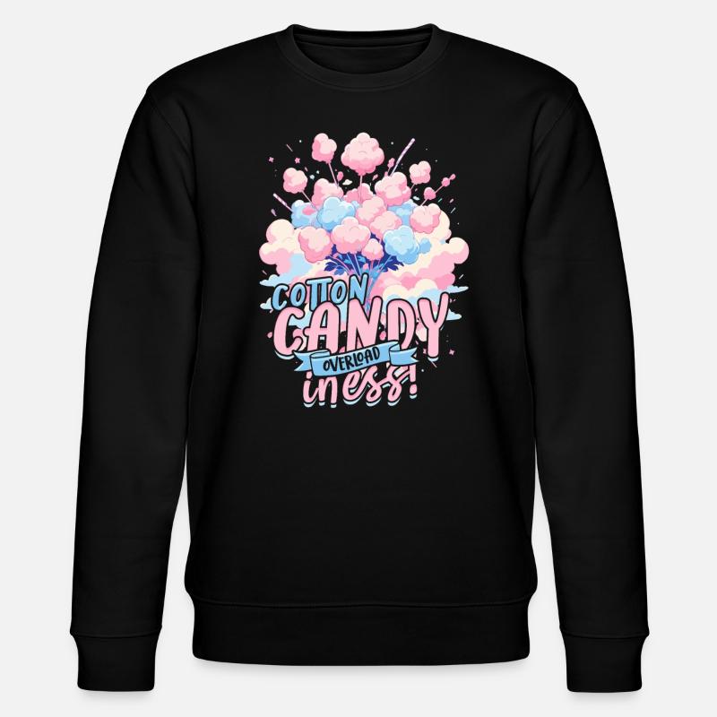 Cotton candy - Stanley/Stella CHANGER Unisex Organic Sweatshirt - black