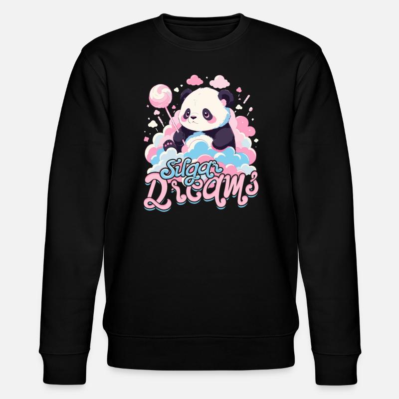 Cotton candy - Stanley/Stella CHANGER Unisex Organic Sweatshirt - black