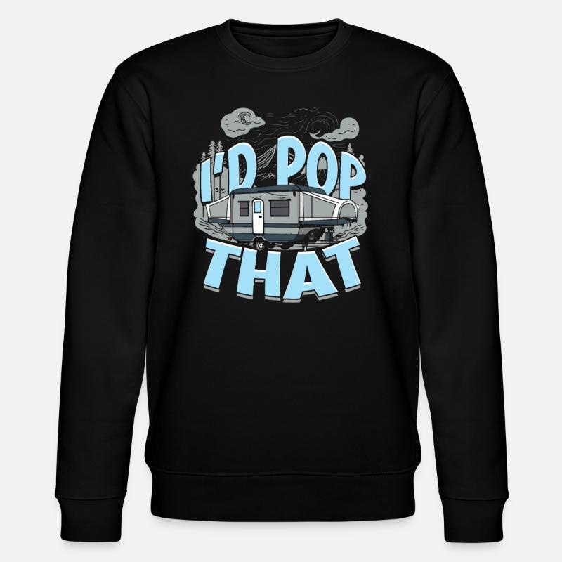 Pop Up Camper Faltcaravan - Stanley/Stella Unisex Bio-Sweatshirt CHANGER  - Schwarz