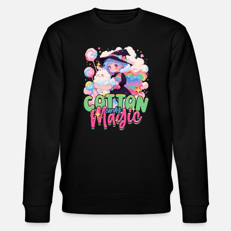Zuckerwatte Cotton Candy Magic - Stanley/Stella CHANGER Unisex Organic Sweatshirt - black
