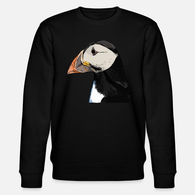 Papageientaucher - Lunde - Puffin - Stanley/Stella Unisex Bio-Sweatshirt CHANGER  - Schwarz