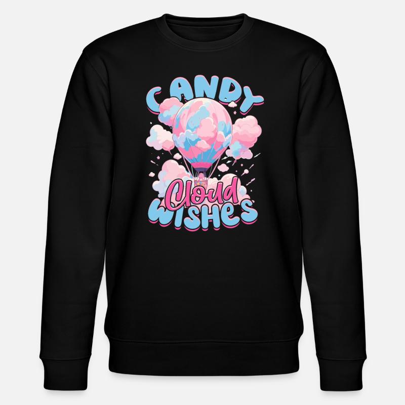 Zuckerwatte Candy Cloud Wishes - Stanley/Stella Unisex Bio-Sweatshirt CHANGER  - Schwarz