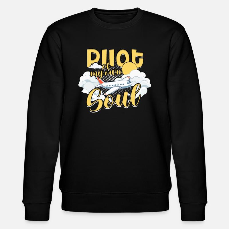 Erster Alleinflug Pilot - Stanley/Stella Unisex Bio-Sweatshirt CHANGER - Schwarz