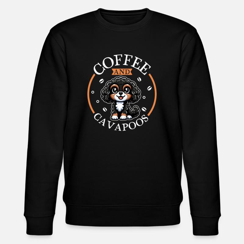 Coffee and Cavapoo - Stanley/Stella CHANGER Unisex Organic Sweatshirt - black