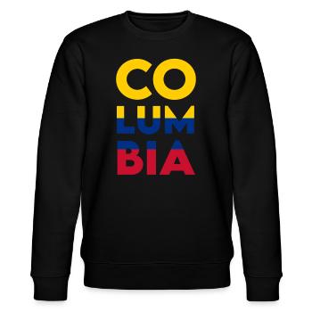 Kolumbien Colombia Medellin Urlaub Bogota Cali - Stanley/Stella Unisex Bio-Sweatshirt CHANGER  - Schwarz - Vorne - Nik (191cm) & Marisol (170cm)