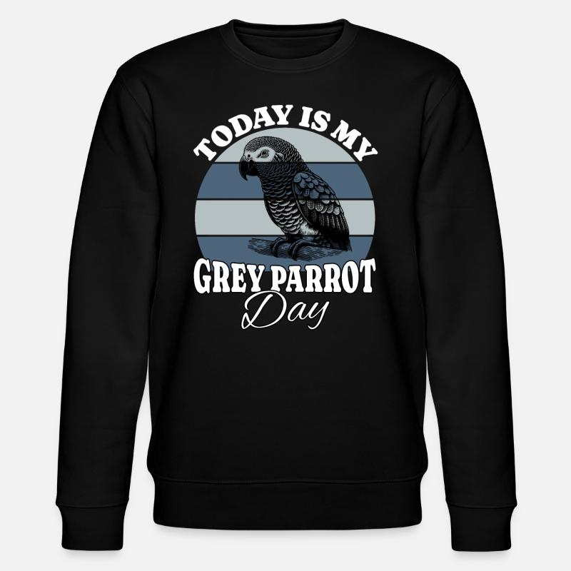 Perroquet gris d’Afrique Perroquet gris - Sweat bio CHANGER Stanley/Stella Unisexe - noir