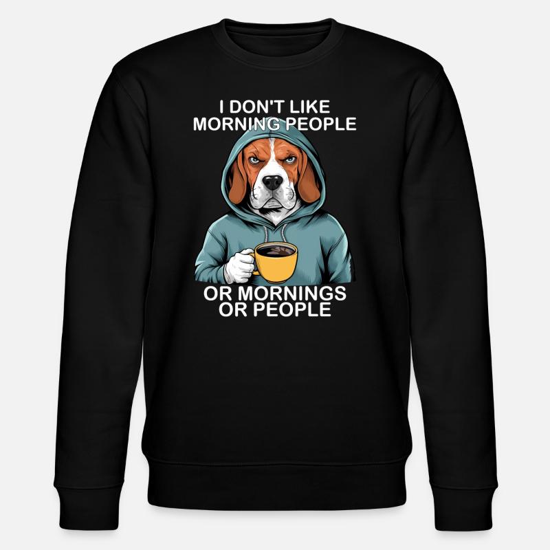 Lustiger Beagle - Stanley/Stella Unisex Bio-Sweatshirt CHANGER  - Schwarz