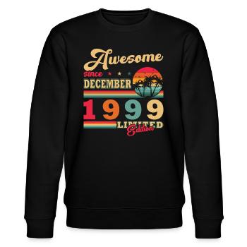 Cadeau d’anniversaire Décembre 1999. Décembre 1999. - Sweat bio CHANGER Stanley/Stella Unisexe - noir - Devant - Nik (191cm) & Marisol (170cm)
