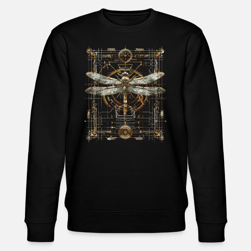 Steampunk-libelle - Stanley/Stella Unisex Bio-Sweatshirt CHANGER  - Schwarz