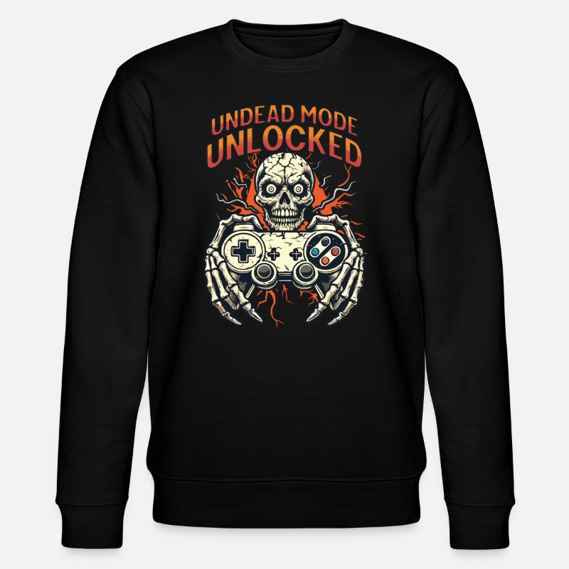 Zombie Gaming Controller Unleashed Undead - Stanley/Stella CHANGER Unisex Organic Sweatshirt - black
