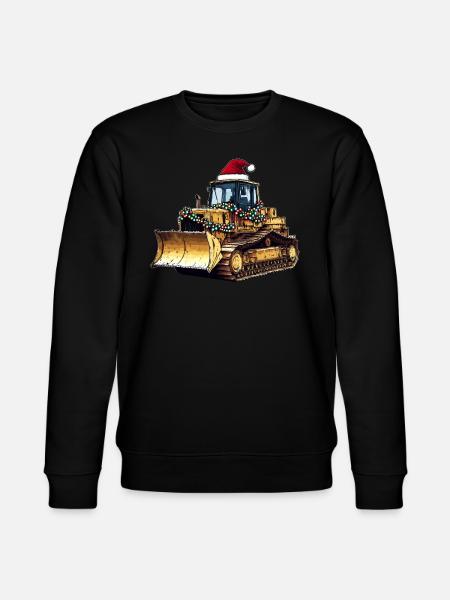 Bulldozer Christmas Hat Xmas - Stanley/Stella CHANGER Unisex Organic Sweatshirt - black