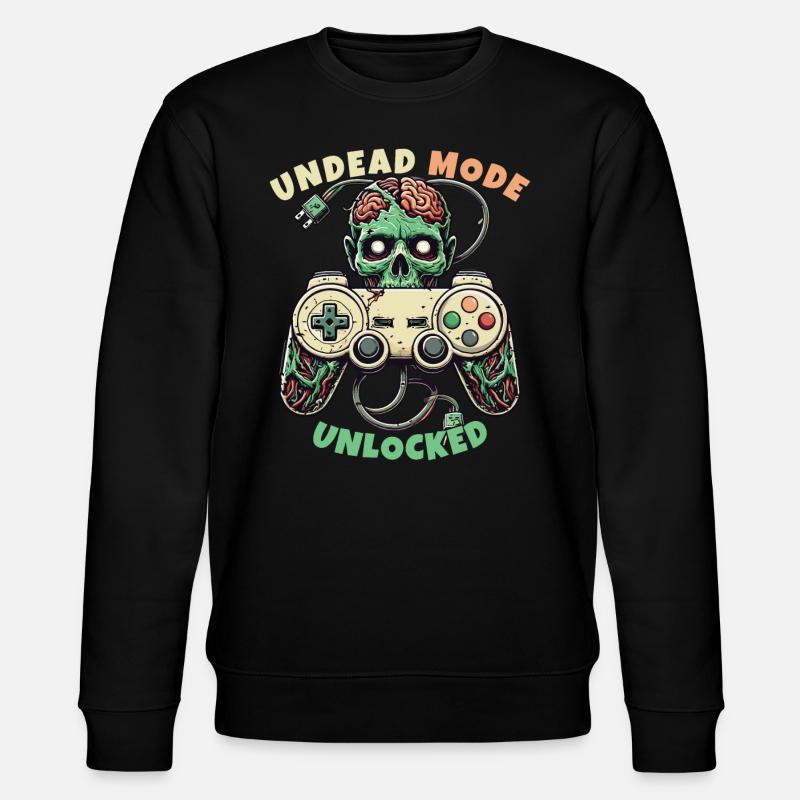 Zombie Gaming Controller: Untoter Modus - Stanley/Stella Unisex Bio-Sweatshirt CHANGER  - Schwarz
