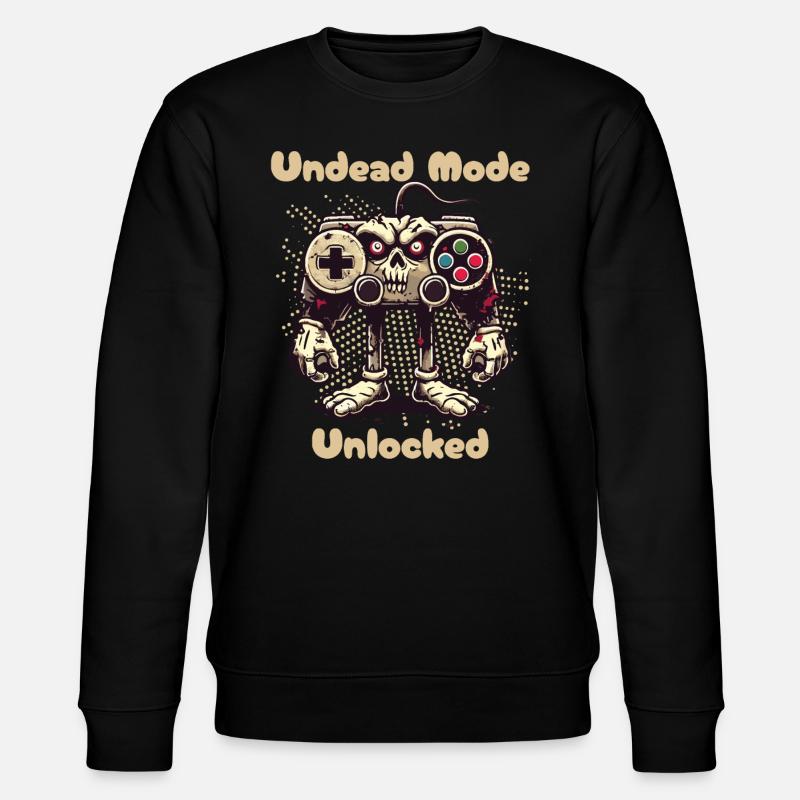 Zombie Gaming Controller Mode Unleashed - Stanley/Stella CHANGER Unisex Organic Sweatshirt - black