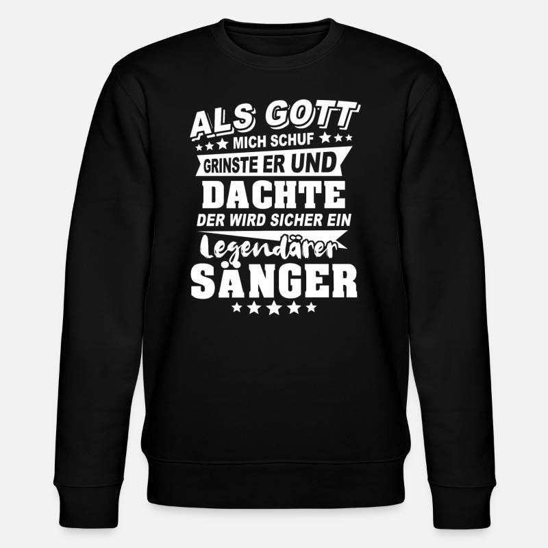 Sänger - Stanley/Stella Unisex Bio-Sweatshirt CHANGER  - Schwarz