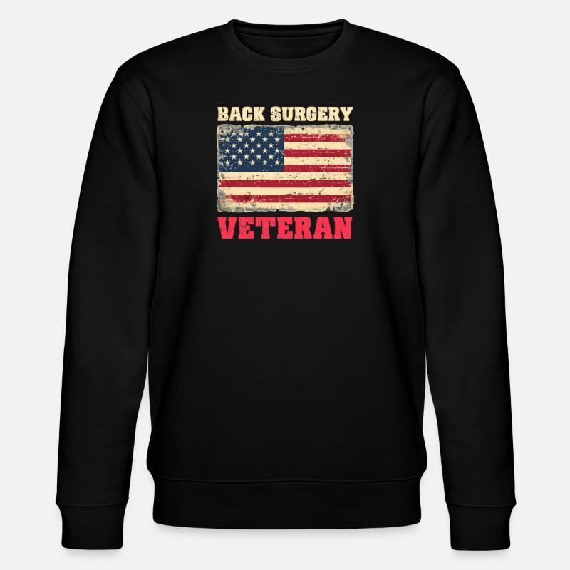 Back Surgery Back Surgery Veteran - Stanley/Stella CHANGER Unisex Organic Sweatshirt - black