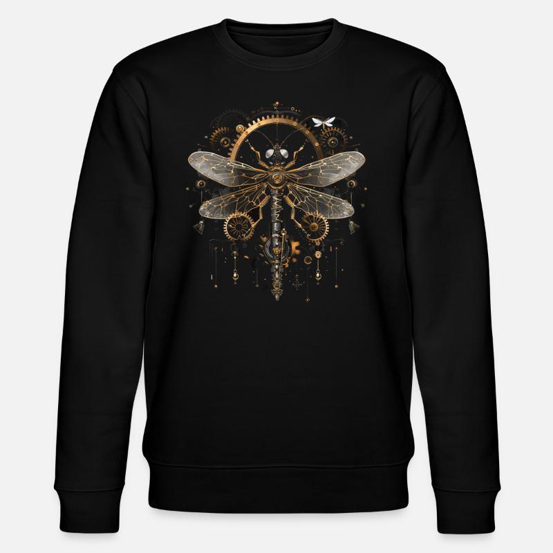 Libellule steampunk - Sweat bio CHANGER Stanley/Stella Unisexe - noir
