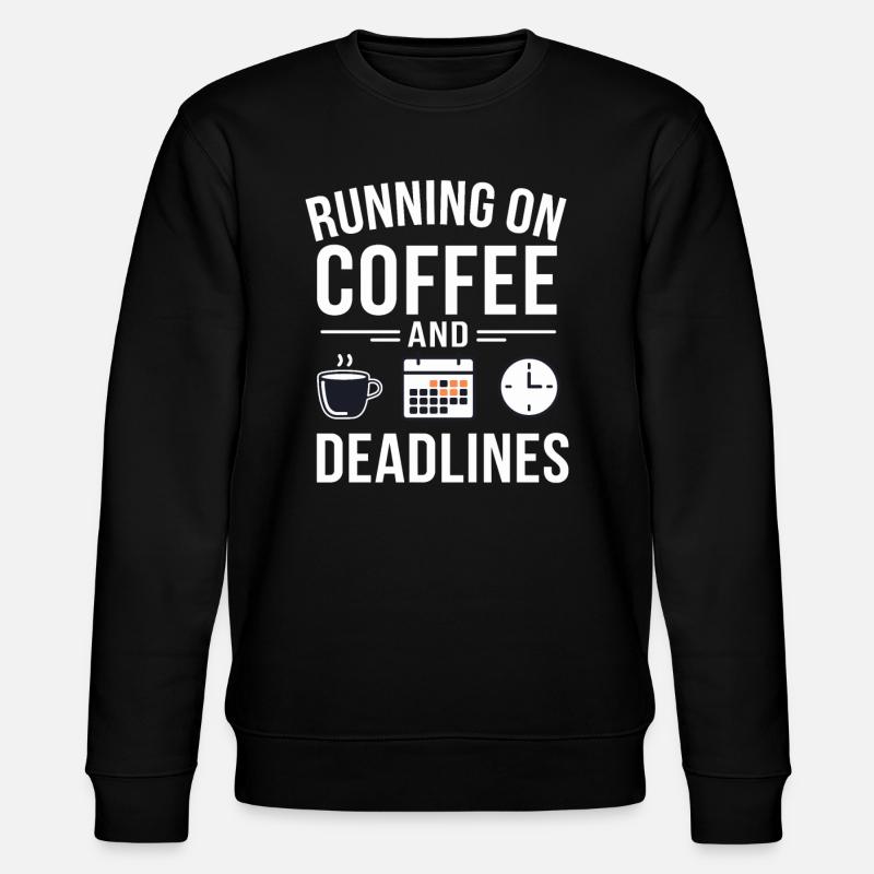 Büro Kaffee Deadline - Stanley/Stella Unisex Bio-Sweatshirt CHANGER  - Schwarz