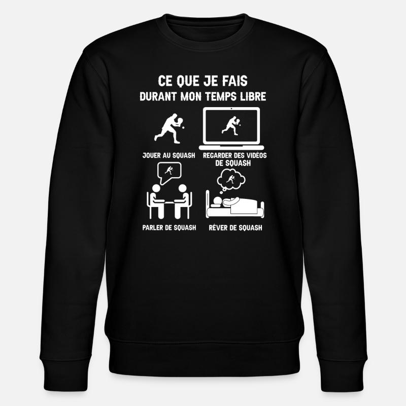 Freizeit Squash Humor - Stanley/Stella Unisex Bio-Sweatshirt CHANGER - Schwarz