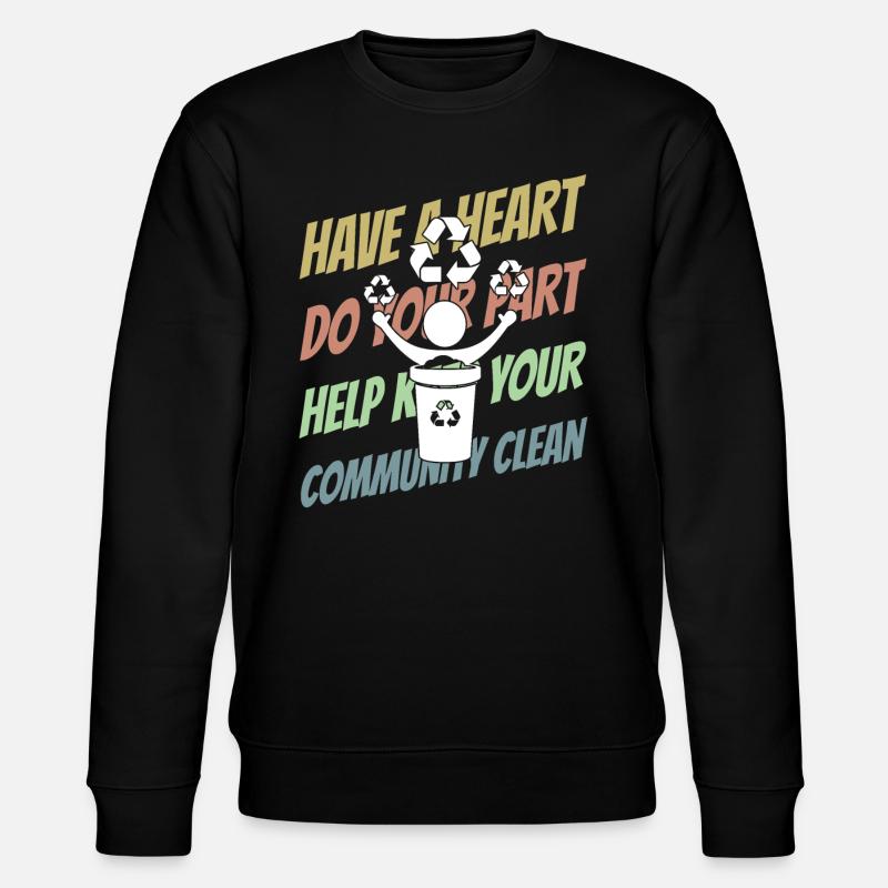 Littering Verschmutzung Umweltbewußtsein - Stanley/Stella Unisex Bio-Sweatshirt CHANGER  - Schwarz