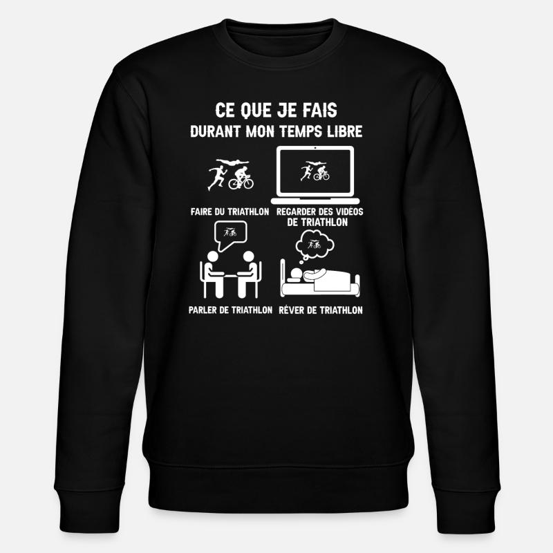 temps libre triathlon humour - Sweat bio CHANGER Stanley/Stella Unisexe - noir