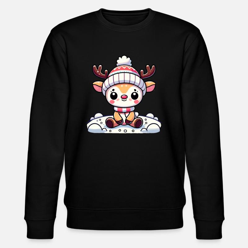 Noël mignon renne - Sweat bio CHANGER Stanley/Stella Unisexe - noir