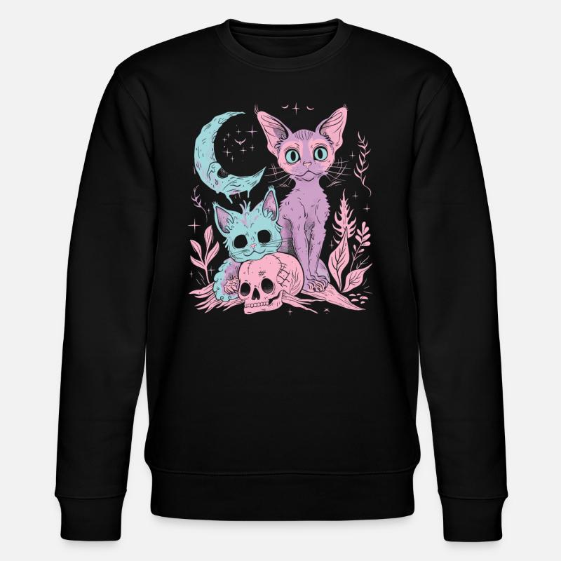 Kawaii Chat Pastel Goth Diabolique - Sweat bio CHANGER Stanley/Stella Unisexe - noir