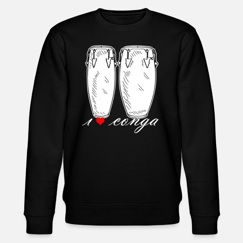 I Love Conga - Stanley/Stella CHANGER Unisex Organic Sweatshirt - black