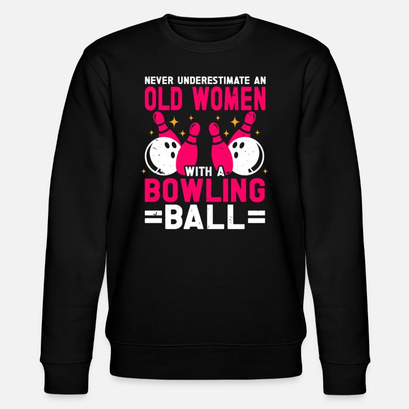 Bowling Ball Bowler - Stanley/Stella Unisex Bio-Sweatshirt CHANGER  - Schwarz