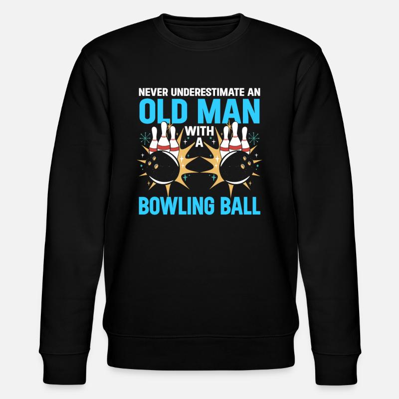 Bowling Ball Bowler - Stanley/Stella Unisex Bio-Sweatshirt CHANGER  - Schwarz