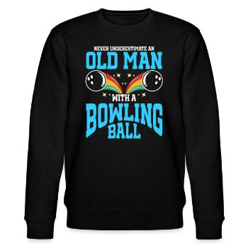 Boule de bowling Bowler - Sweat bio CHANGER Stanley/Stella Unisexe - noir - Devant - Nik (191cm) & Marisol (170cm)