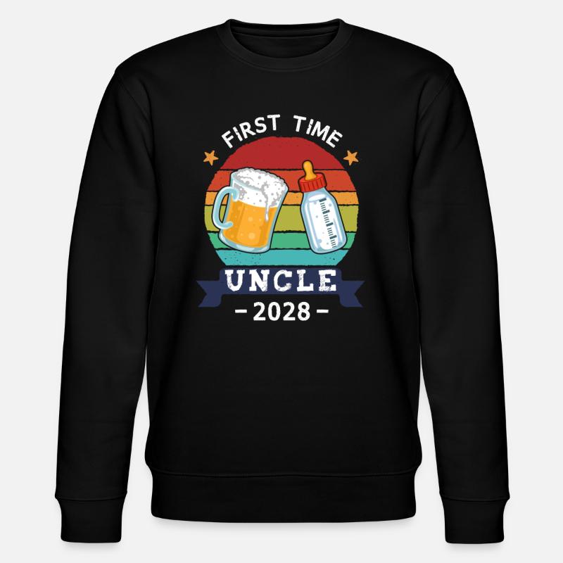 First Time Uncle 2028 - Stanley/Stella CHANGER Unisex Organic Sweatshirt - black