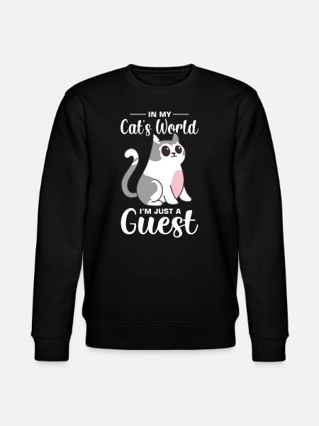 Funny cat saying - Stanley/Stella CHANGER Unisex Organic Sweatshirt - black