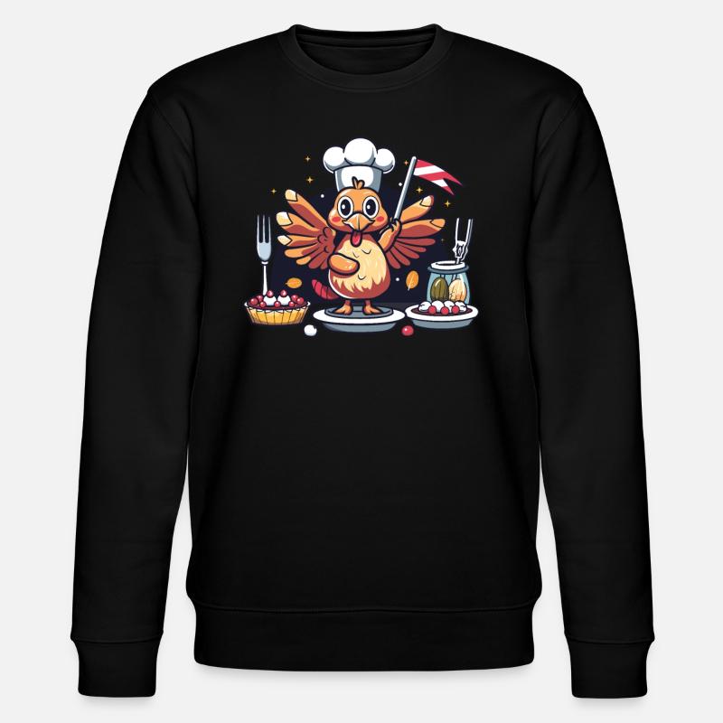 Dankbares Gobble Wobble Thanksgiving - Stanley/Stella Unisex Bio-Sweatshirt CHANGER  - Schwarz