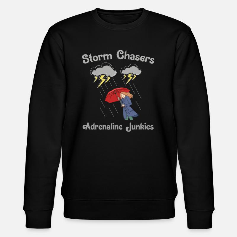 Storm Chasing: Adrenalin-Junkie - Stanley/Stella Unisex Bio-Sweatshirt CHANGER  - Schwarz