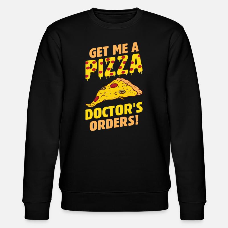 Witziger Pizza Spruch - Stanley/Stella Unisex Bio-Sweatshirt CHANGER  - Schwarz