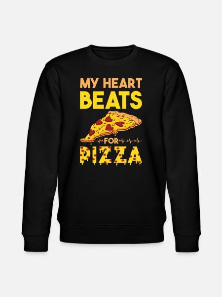 Funny pizza saying - Stanley/Stella CHANGER Unisex Organic Sweatshirt - black
