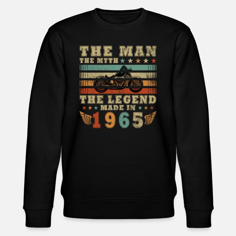 Biker Legende seit 1965 - Stanley/Stella Unisex Bio-Sweatshirt CHANGER  - Schwarz