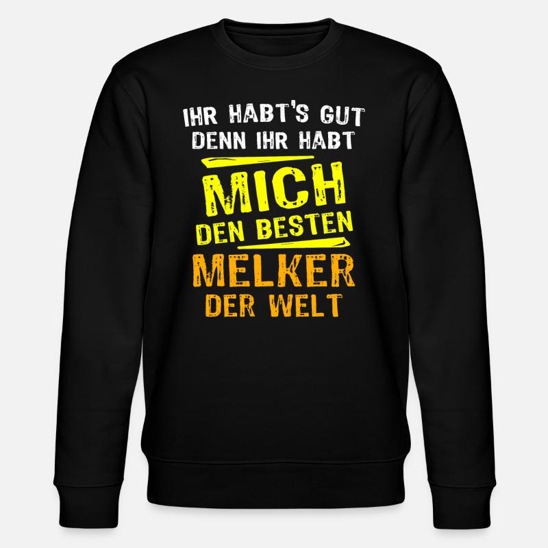 Melker Geschenk - Stanley/Stella Unisex Bio-Sweatshirt CHANGER  - Schwarz